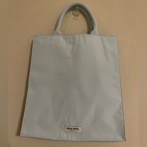 Miu Miu Beauty Light Blue Tote Bag GWP